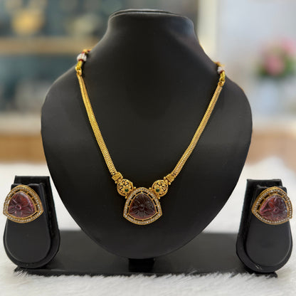 Purple Pendant Necklace