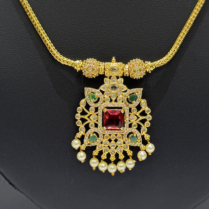AD Pendant Necklace with Pearls