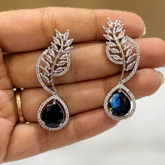 AD Tear Drop Earring Blue