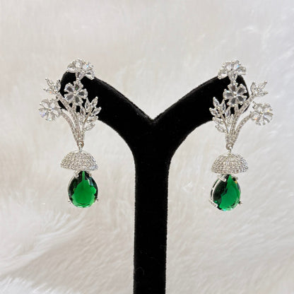 AD Emerald Bloom Earring - Green
