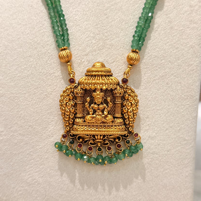 Ambika Green Onyx Lakshmi Necklace