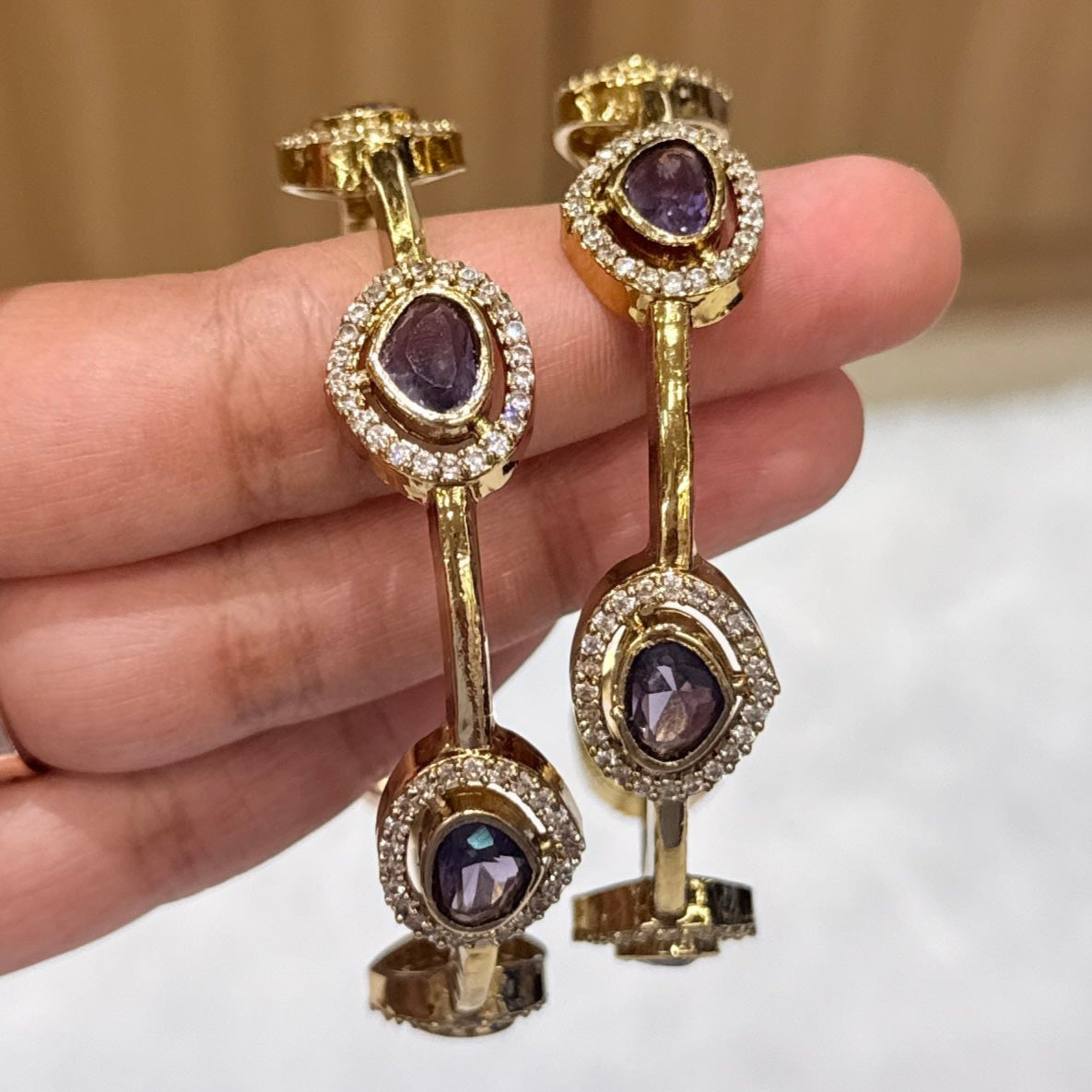 Victorian Purple Stone Bangle