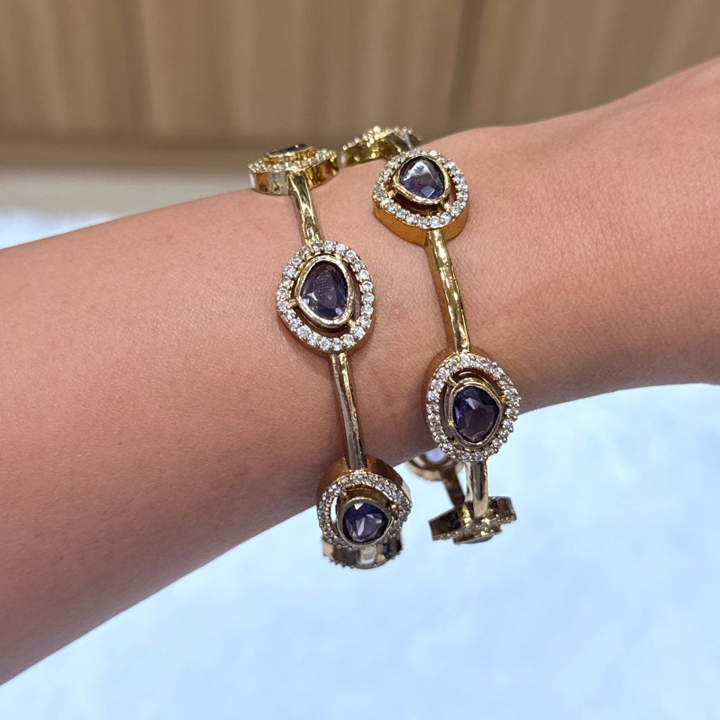 Victorian Purple Stone Bangle