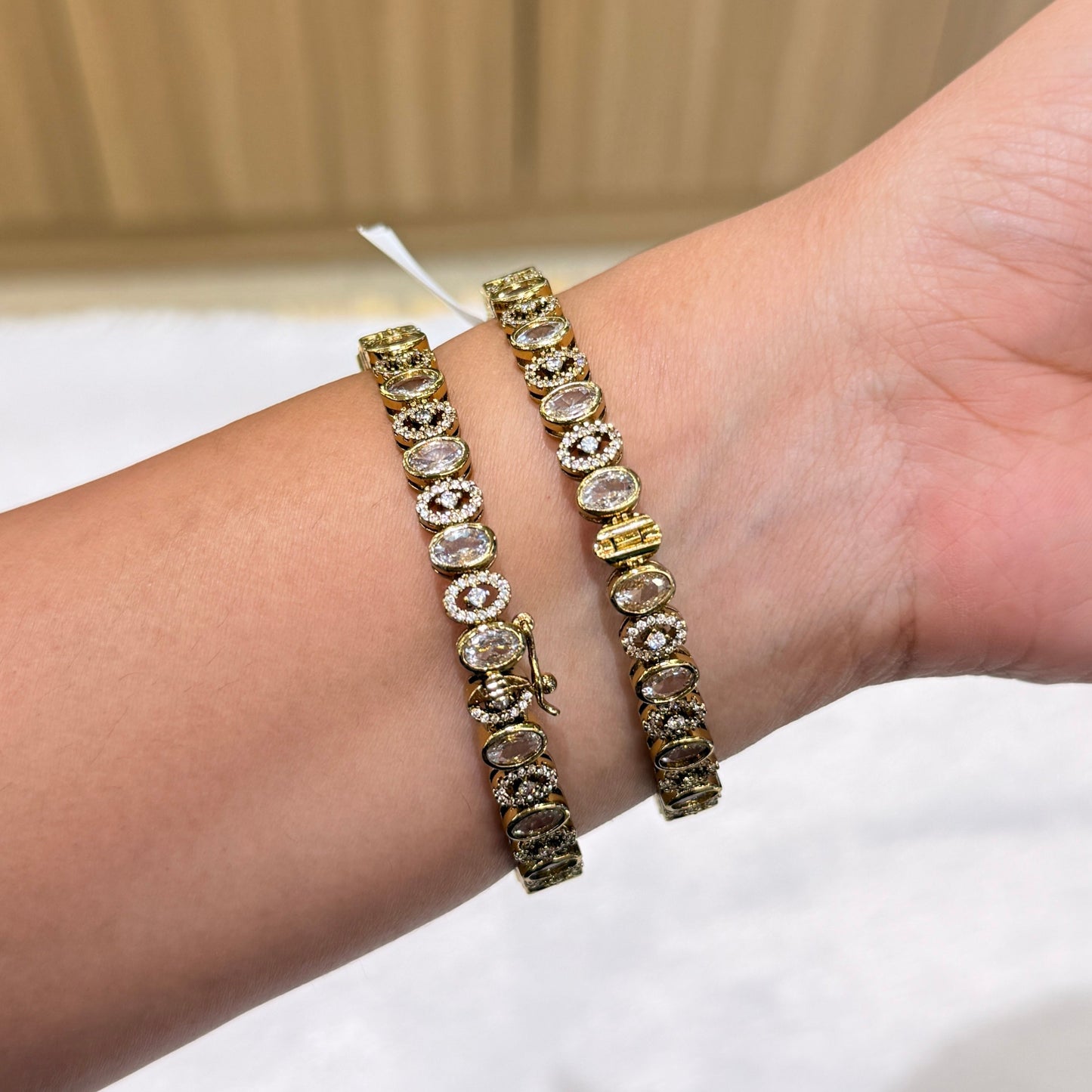 Victorian Bangle with Oval Stones