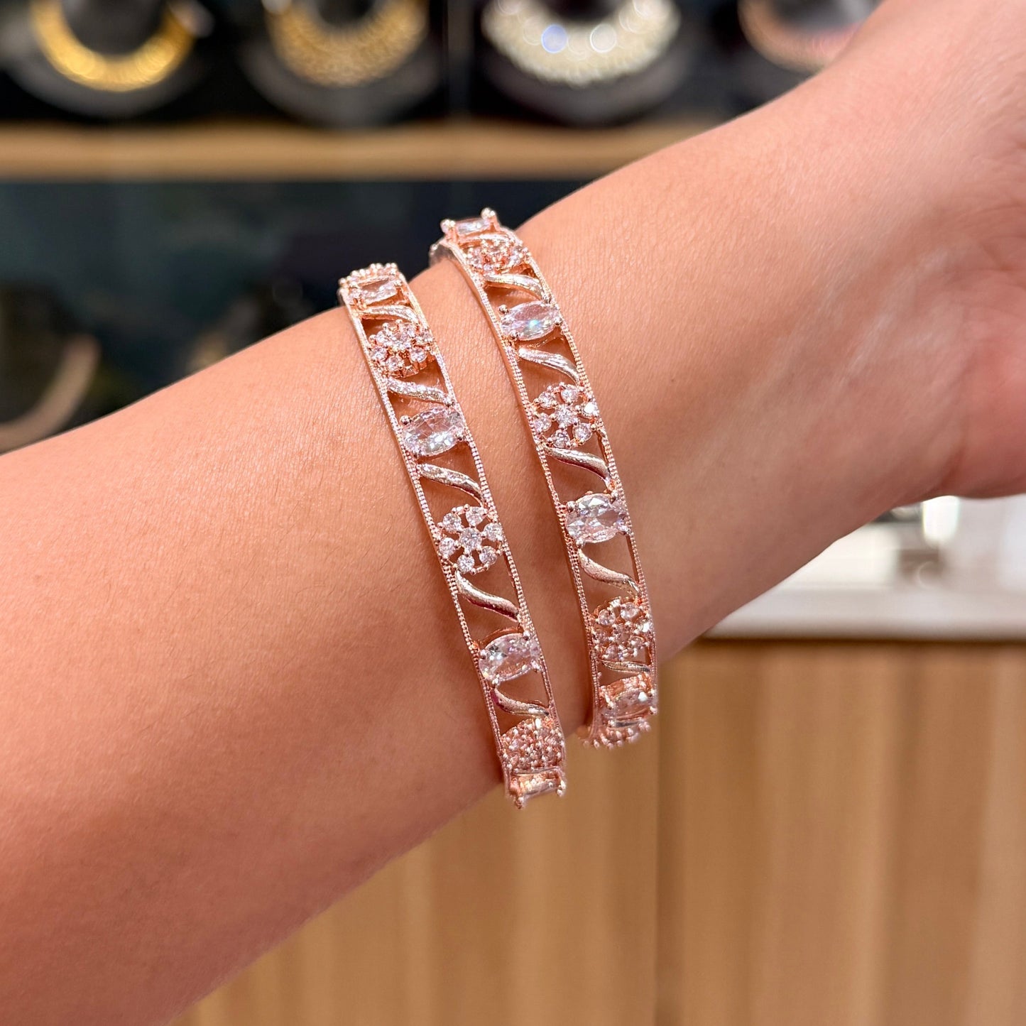 Ivana AD Bangle with Oval Stone