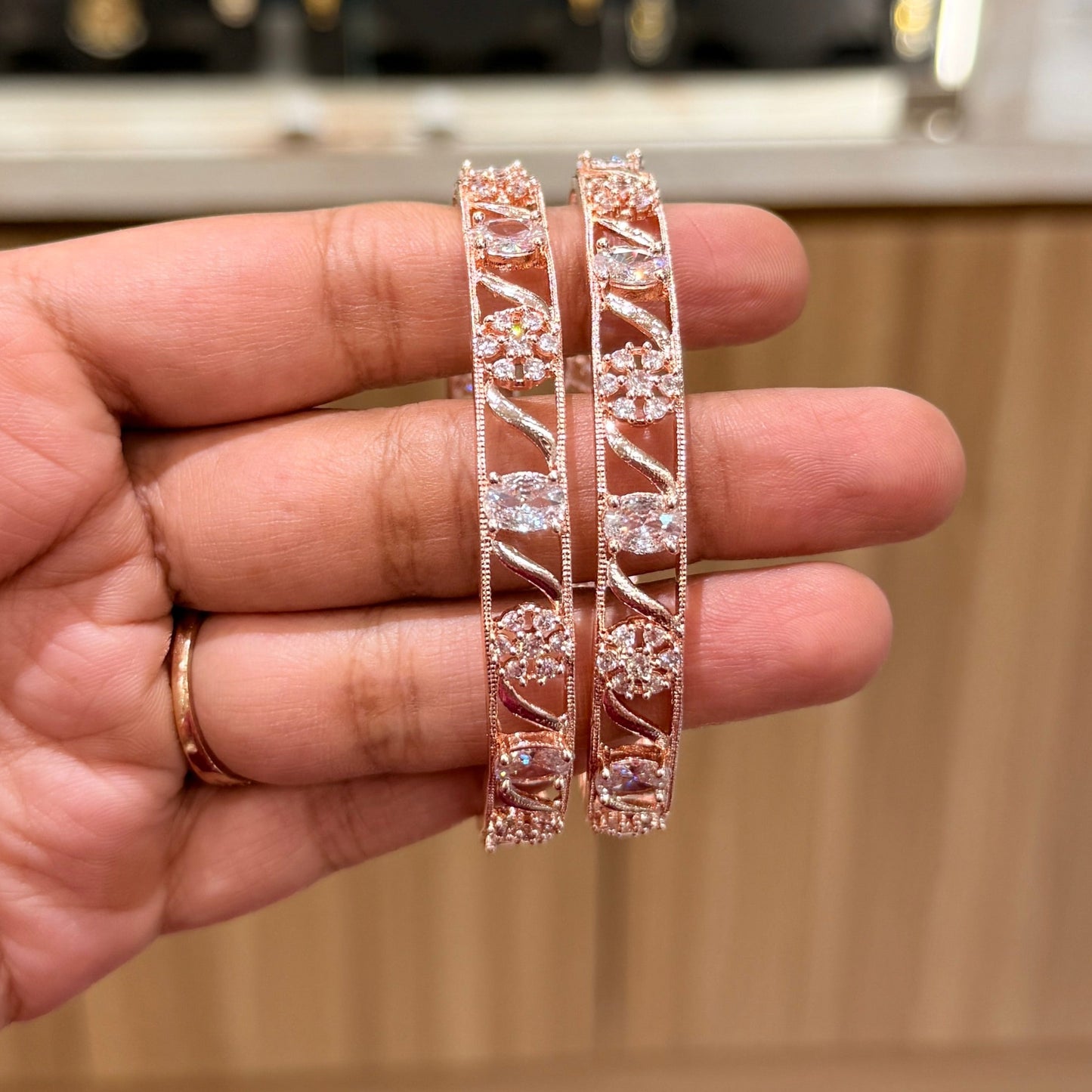 Ivana AD Bangle with Oval Stone