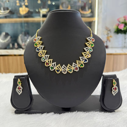 Naira AD Necklace - Multicolour