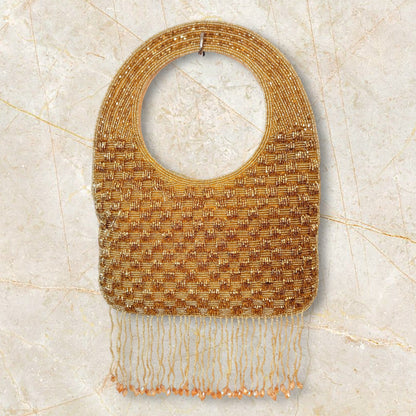 Golden Beaded Bag