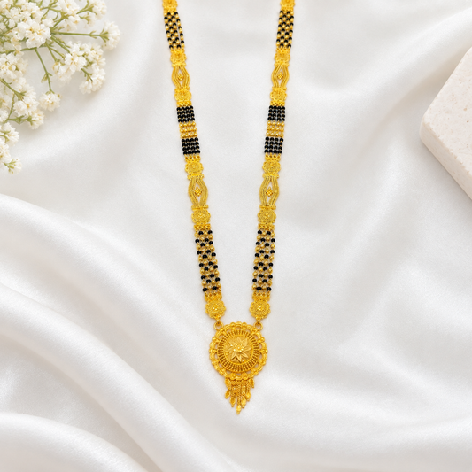 Vatsala Long Mangaslutra with pendant - 36 inch