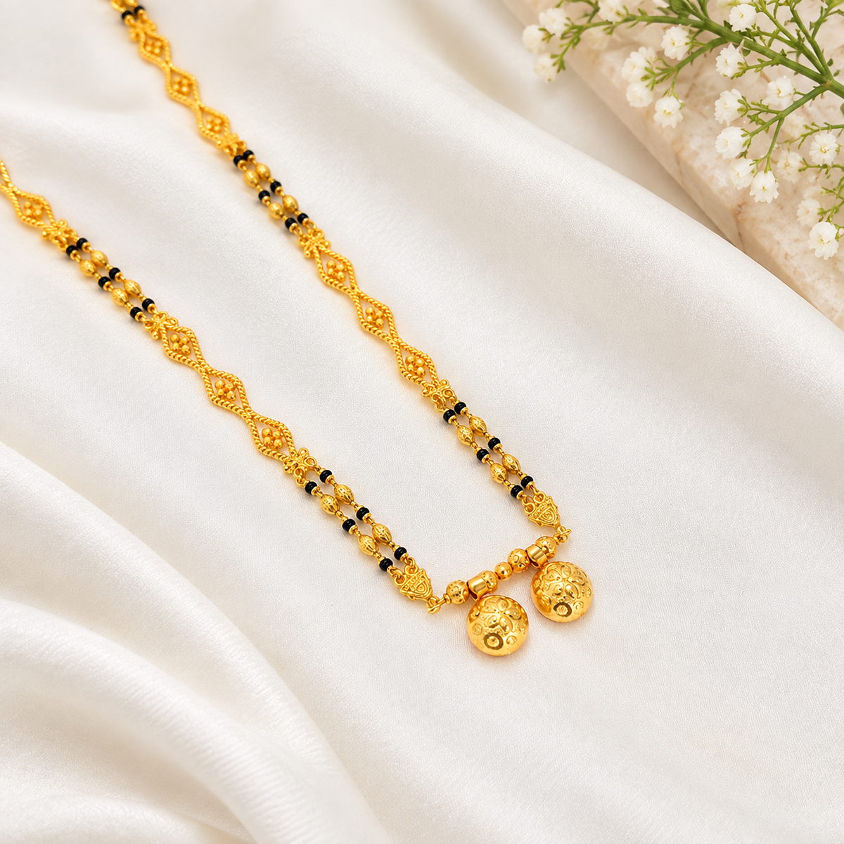 Simran Long Mangalsutra with pendant - 34 Inch